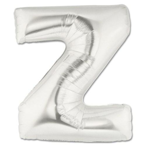 LETTER Z FOIL BALLOON Northstar Balloons Balloon 16" / Metallic Silver Bonjour Fete - Party Supplies