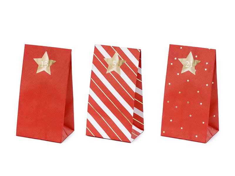 ADVENT CALENDAR BAGS - MIX Party Deco Treat Bags Bonjour Fete - Party Supplies