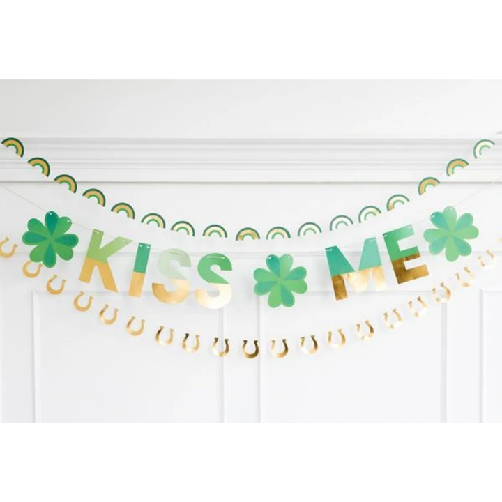 KISS ME BANNER My Mind's Eye Garlands & Banners Bonjour Fete - Party Supplies