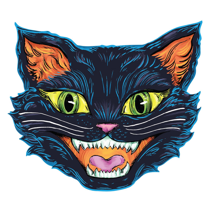 VINTAGE HALLOWEEN BLACK CAT PLACEMATS Bonjour Fete - Party Supplies