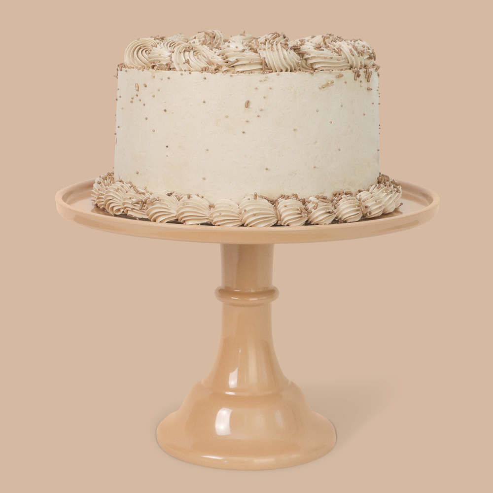 LATTE BROWN MELAMINE CAKE STAND Joyeux Cake Stands Bonjour Fete - Party Supplies