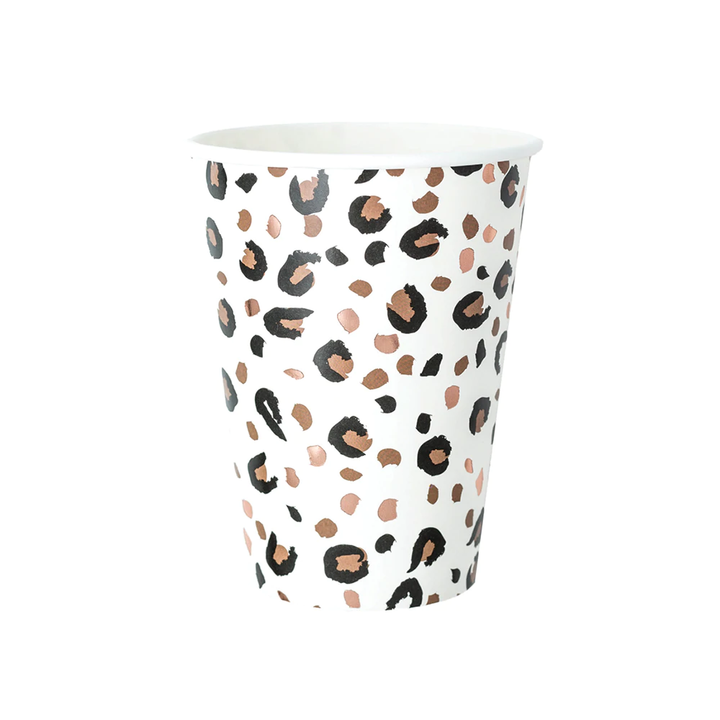LEOPARD PRINT PARTY CUPS Jollity & Co. Cups Bonjour Fete - Party Supplies