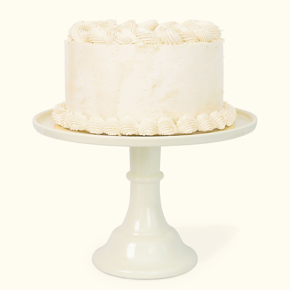 LINEN WHITE MELAMINE CAKE STAND
