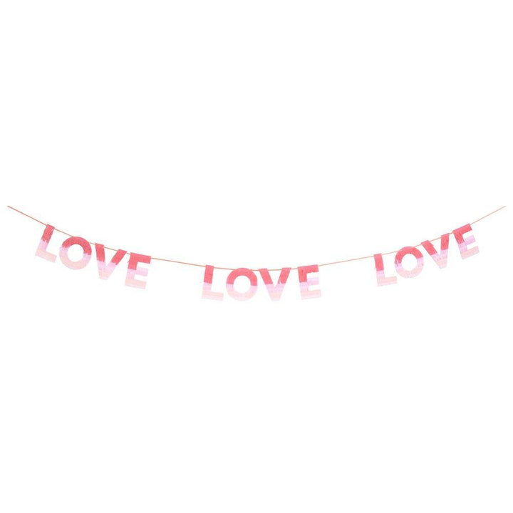 LOVE GARLAND IN OMBRE TISSUE FRINGE Meri Meri Garlands & Banners Bonjour Fete - Party Supplies