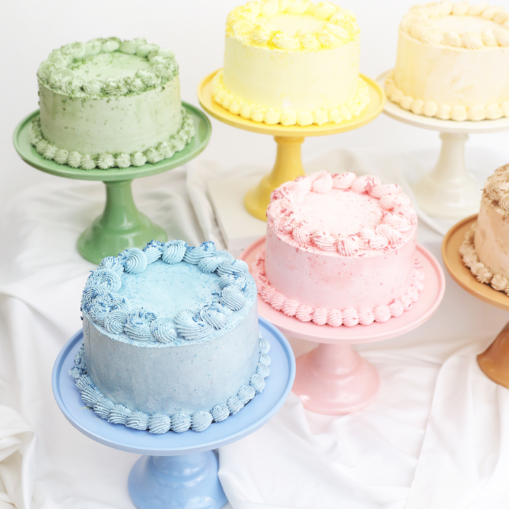 SAGE GREEN MELAMINE CAKE STAND Joyeux Cake Stands Bonjour Fete - Party Supplies