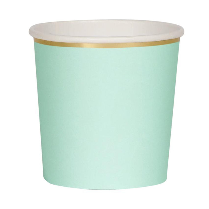 MINT GREEN CUPS Meri Meri Cups TUMBLER - 9 OZ Bonjour Fete - Party Supplies