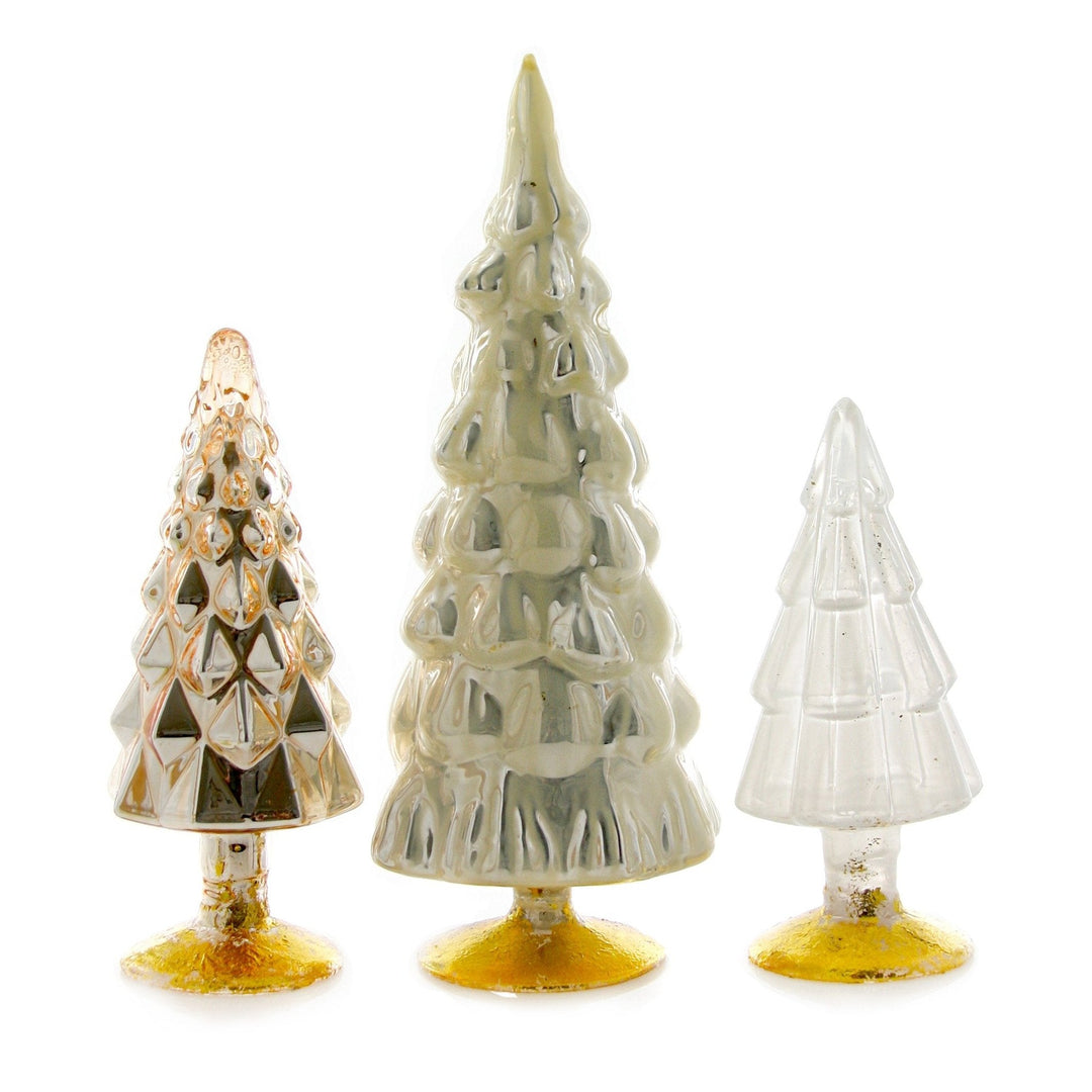 NEUTRAL GLASS HUE MINI TREES Cody Foster Co. Decorative Trees Bonjour Fete - Party Supplies