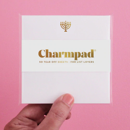 MENORAH CHARMPAD Inclosed Letterpress Co. Hanukkah Bonjour Fete - Party Supplies
