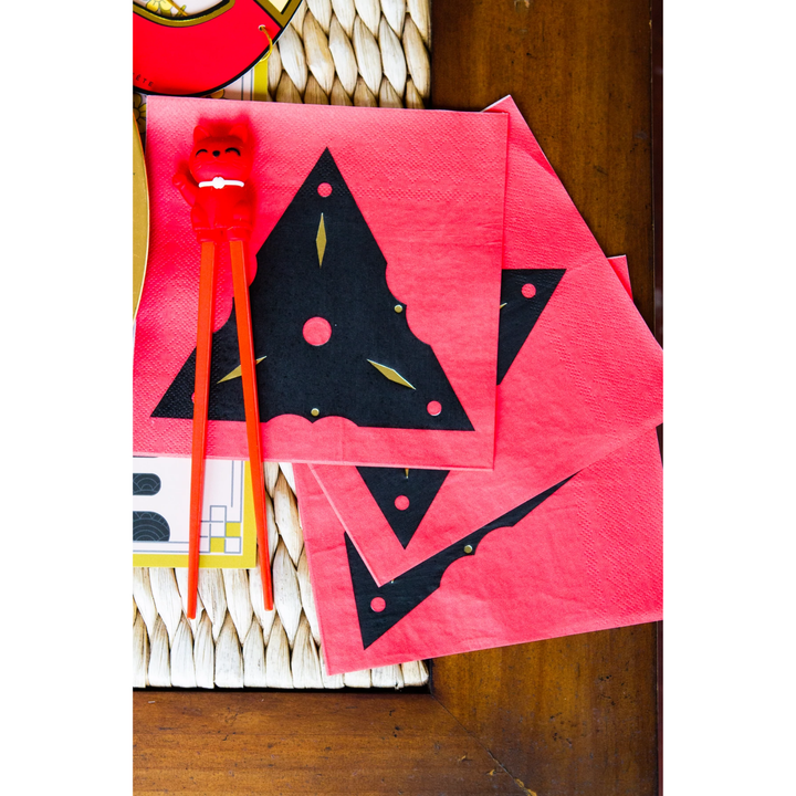 NINJA DINNER NAPKINS Ma Fete Napkins Bonjour Fete - Party Supplies