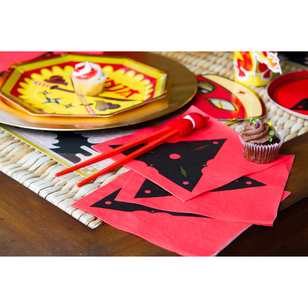 NINJA DINNER NAPKINS Ma Fete Napkins Bonjour Fete - Party Supplies