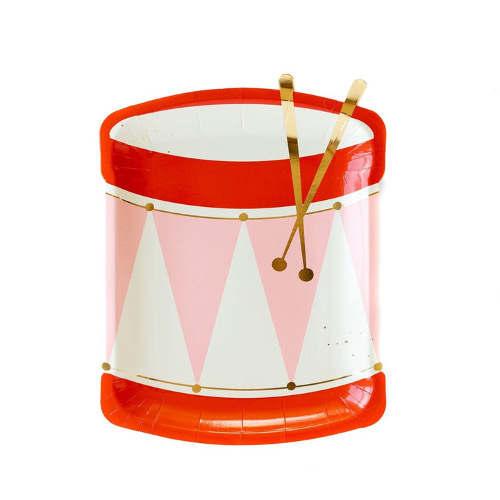 NUTCRACKER THEMED TOY DRUM PAPER PLATE My Mind’s Eye Christmas Tableware Bonjour Fete - Party Supplies