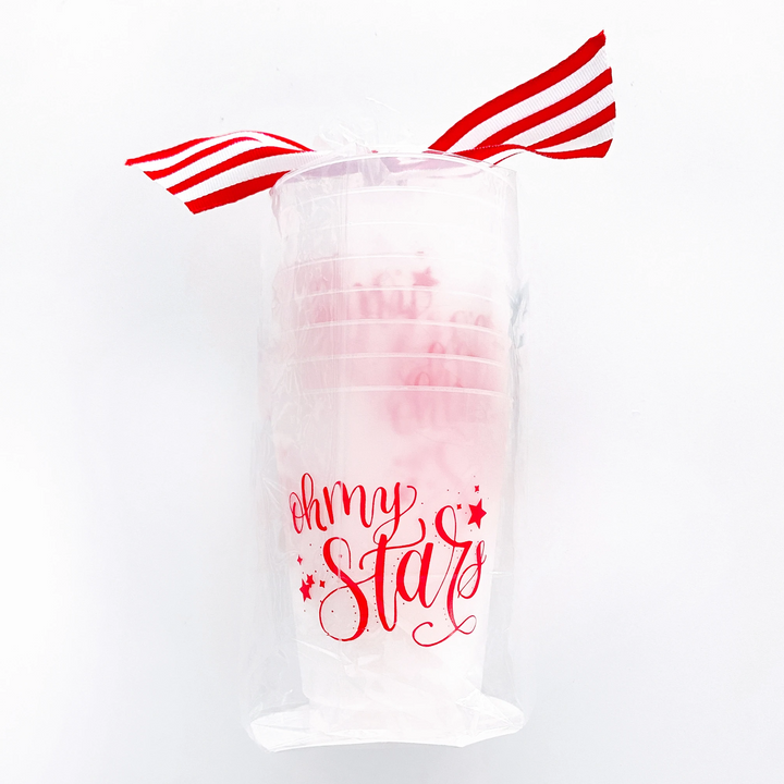 OH MY STARS FROSTED PARTY CUPS Cami Monet Bonjour Fete - Party Supplies