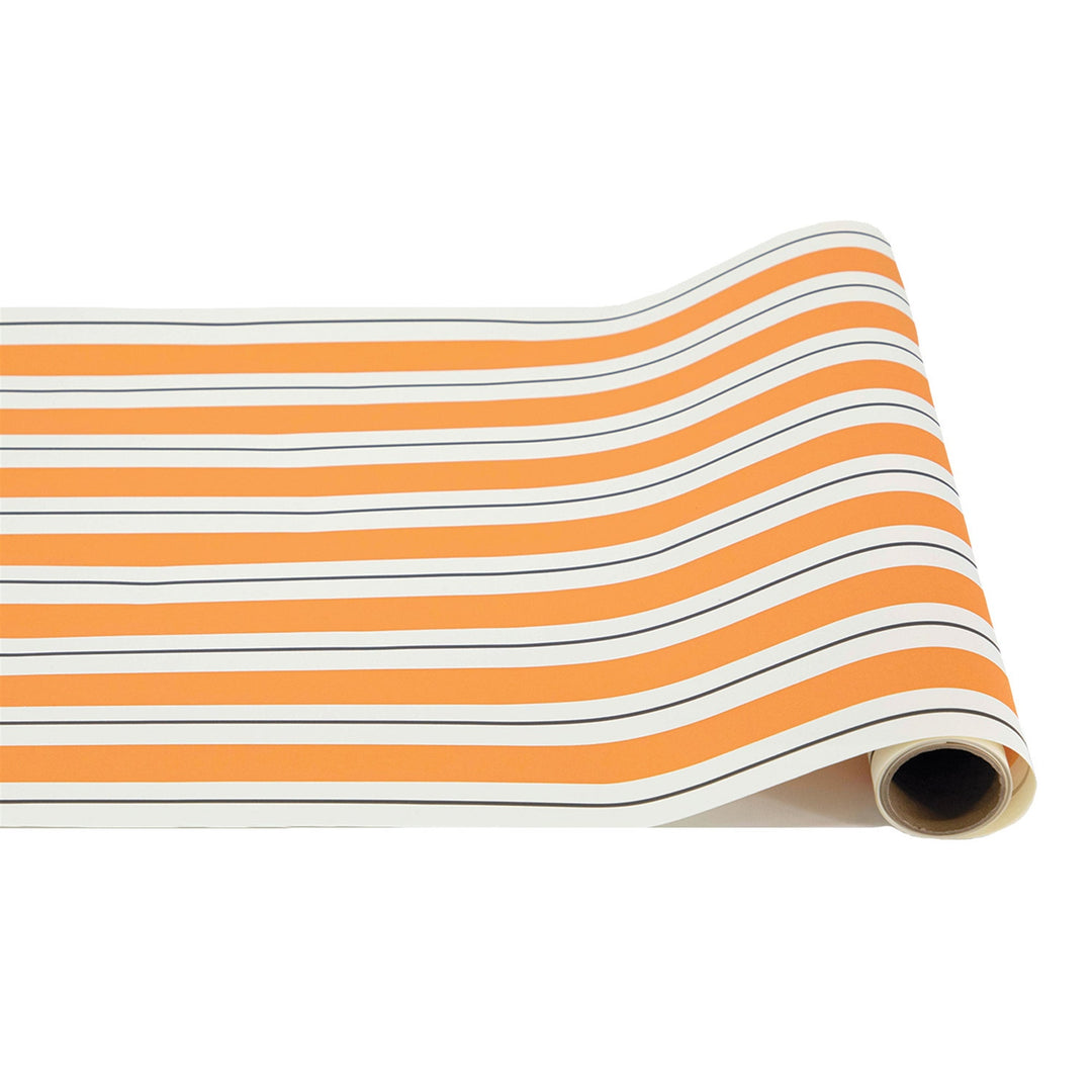 ORANGE & BLACK AWNING STRIPE RUNNER Hester & Cook Halloween Tableware Bonjour Fete - Party Supplies