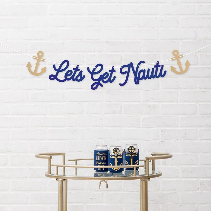 PAPER BACHELORETTE PARTY BANNER - LET'S GET NAUTI Weddingstar Inc. Garlands & Banners Bonjour Fete - Party Supplies