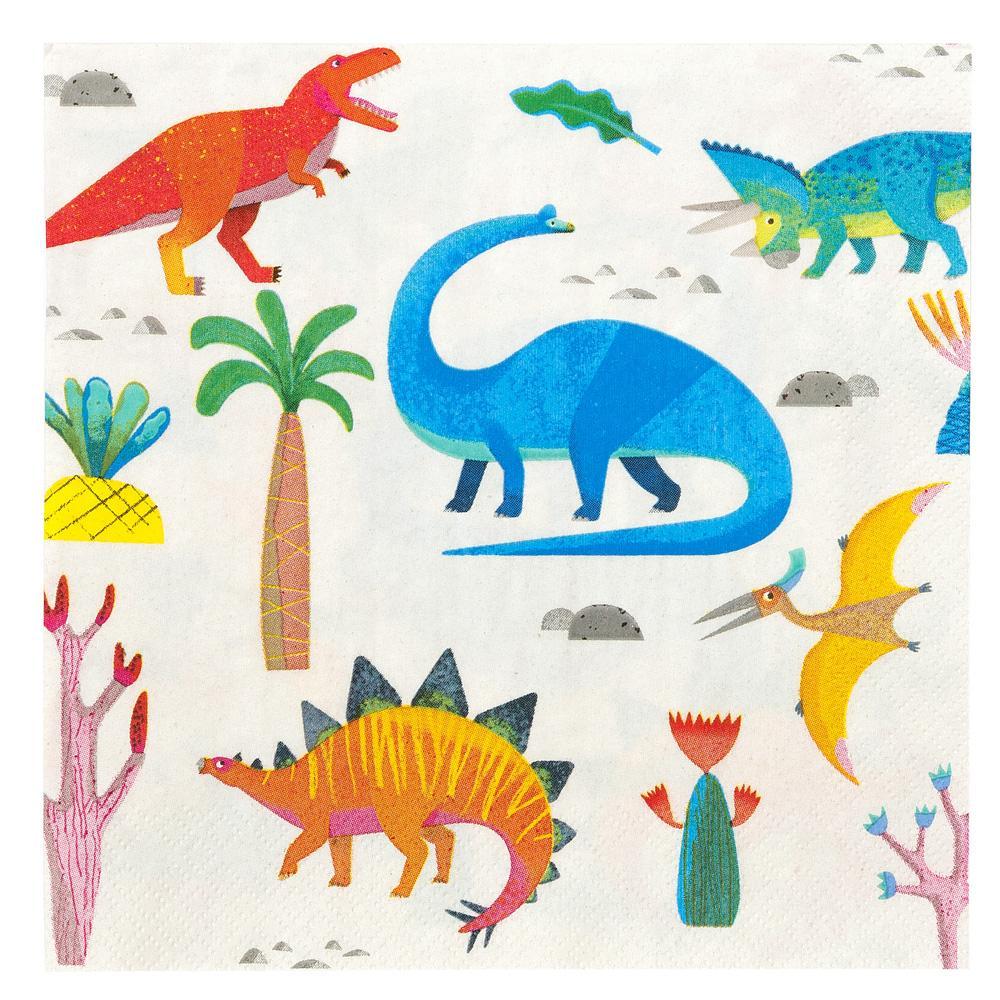 PARTY DINOSAUR NAPKINS Talking Tables Napkins Bonjour Fete - Party Supplies