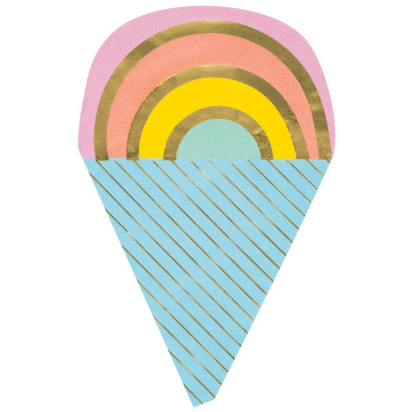 PASTEL ICE CREAM SHAPED LUNCHEON NAPKINS Unique Napkins Bonjour Fete - Party Supplies