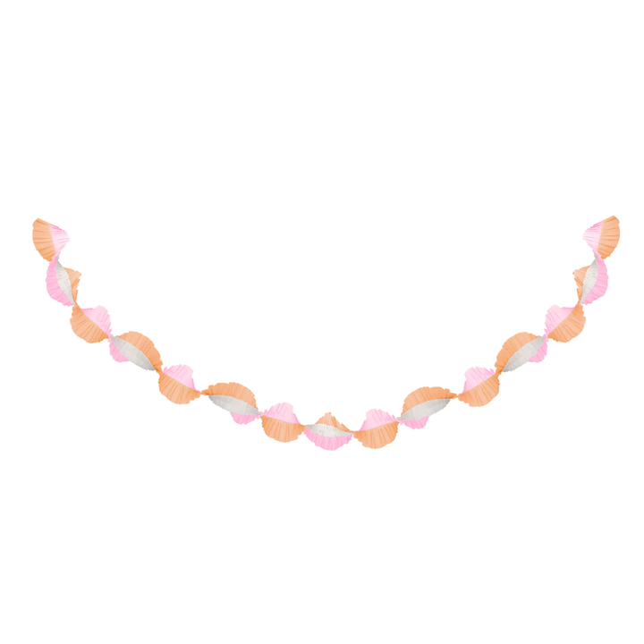 PEACH & PINK STITCHED STREAMER Meri Meri Garlands & Banners Bonjour Fete - Party Supplies