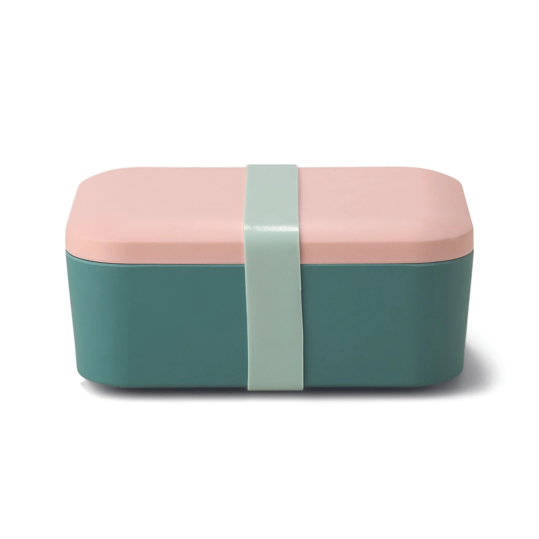 PEACHY HUNTER MINT MELAMINE LUNCH BOX Design Works Lunch & Backpack Bonjour Fete - Party Supplies