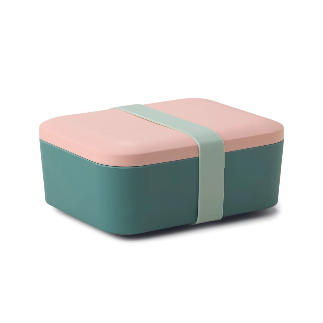 PEACHY HUNTER MINT MELAMINE LUNCH BOX Design Works Lunch & Backpack Bonjour Fete - Party Supplies
