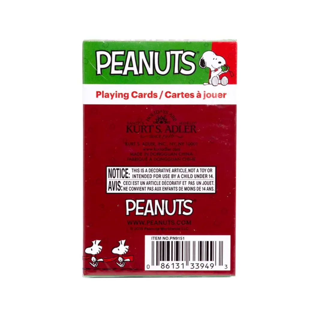 PEANUTS PLAYING CARDS Kurt S. Adler Playing Cards Bonjour Fete - Party Supplies