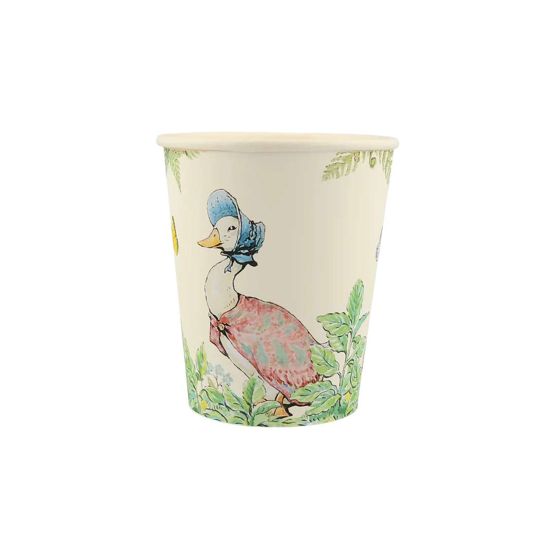 PETER RABBIT IN THE GARDEN CUPS Meri Meri Cups Bonjour Fete - Party Supplies