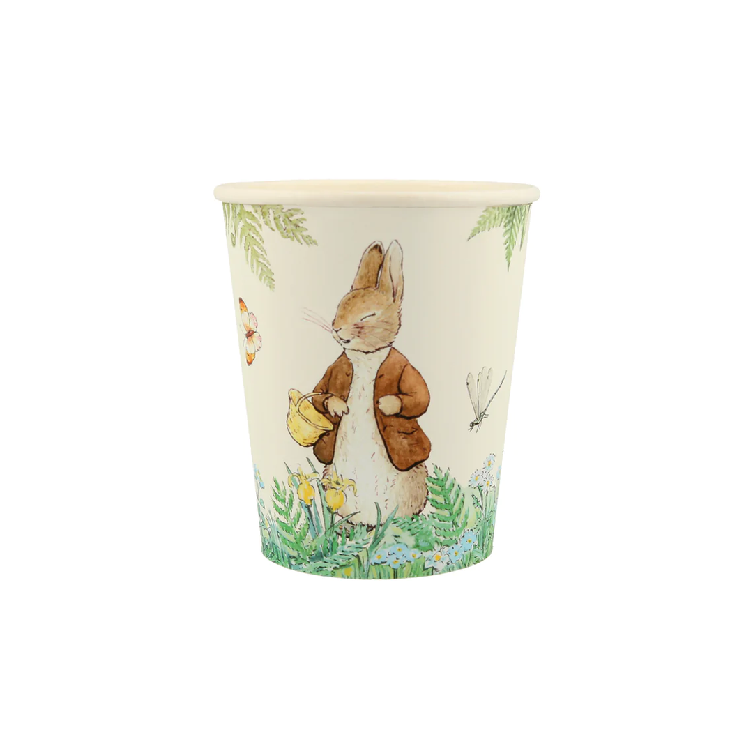 PETER RABBIT IN THE GARDEN CUPS Meri Meri Cups Bonjour Fete - Party Supplies