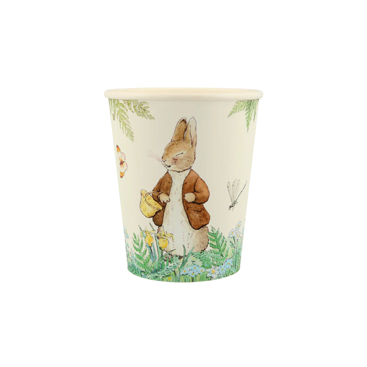 PETER RABBIT IN THE GARDEN CUPS Meri Meri Cups Bonjour Fete - Party Supplies