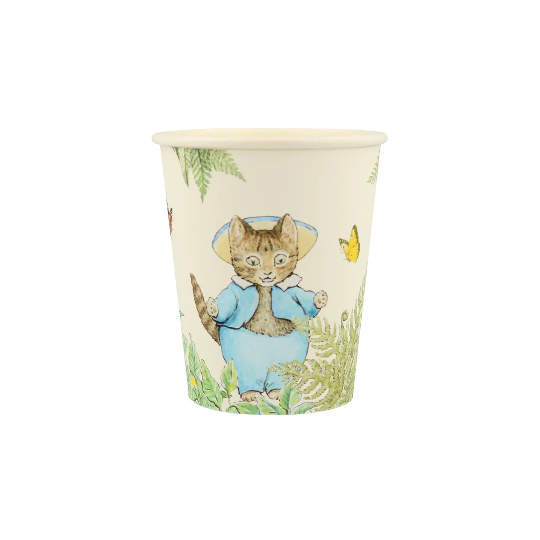 PETER RABBIT IN THE GARDEN CUPS Meri Meri Cups Bonjour Fete - Party Supplies