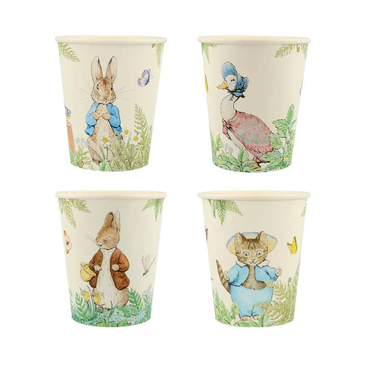 PETER RABBIT IN THE GARDEN CUPS Meri Meri Cups Bonjour Fete - Party Supplies