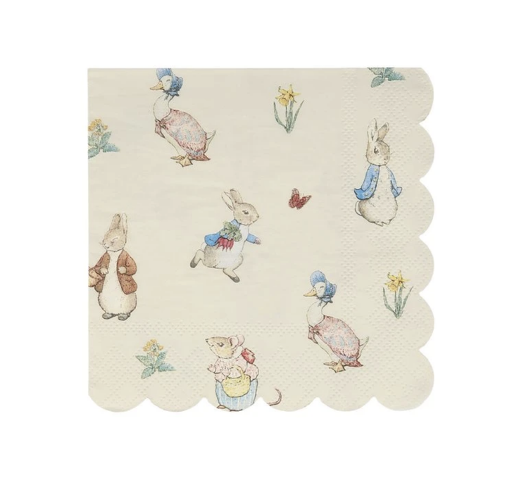 PETER RABBIT AND FRIENDS NAPKINS Meri Meri Napkins SMALL -5" Bonjour Fete - Party Supplies