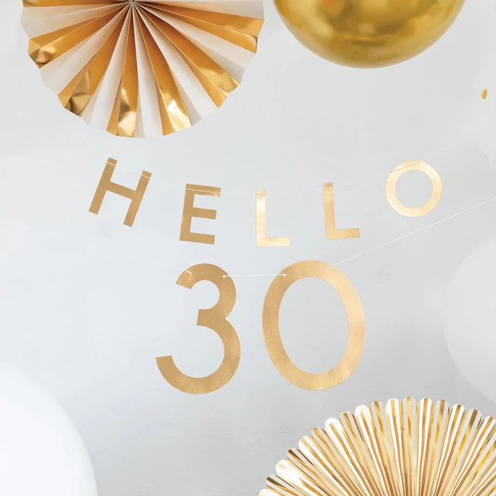 HELLO NUMBER BANNER My Mind’s Eye Garlands & Banners Bonjour Fete - Party Supplies