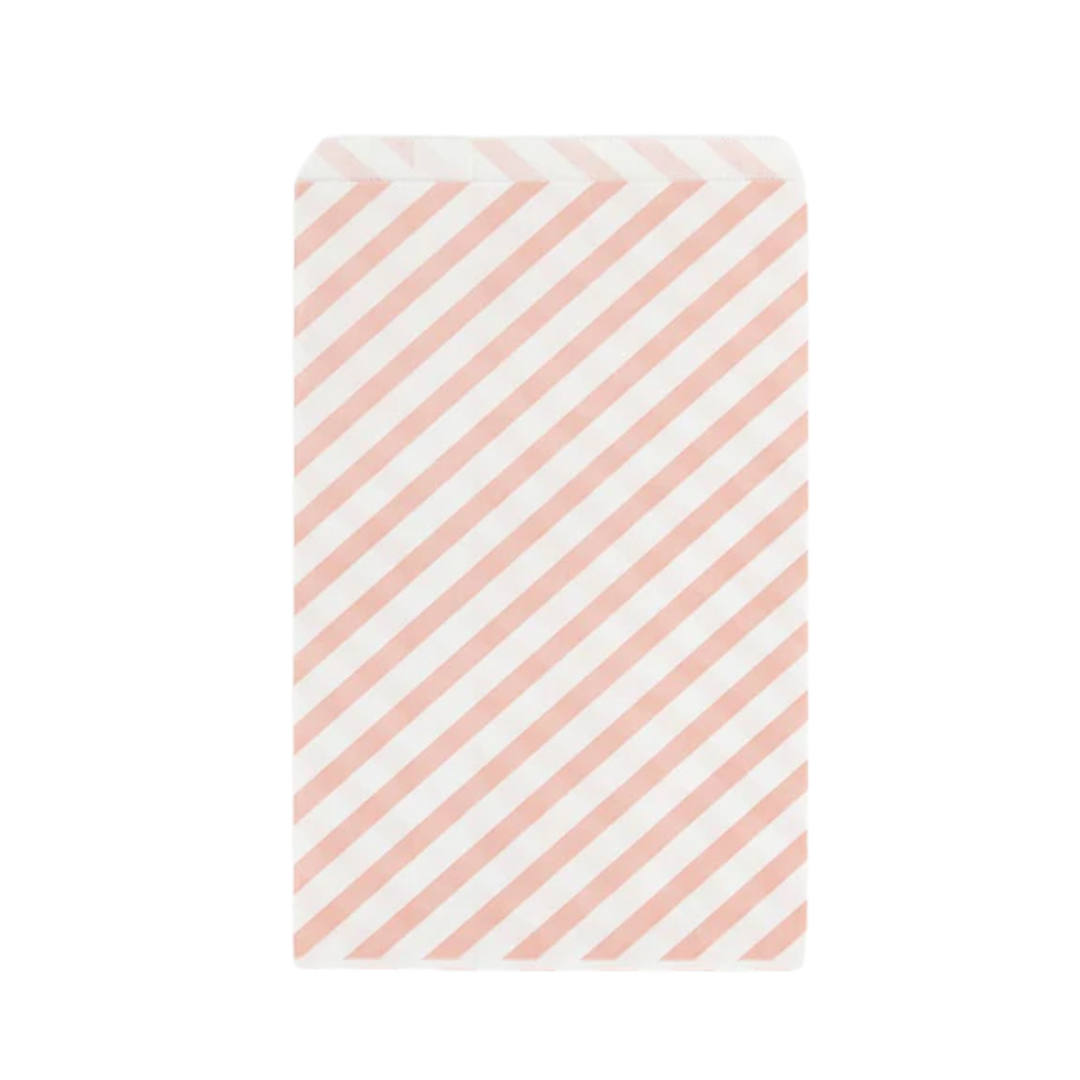 PINK STRIPED PAPER GIFT BAGS My Little Day Gift Bag Bonjour Fete - Party Supplies