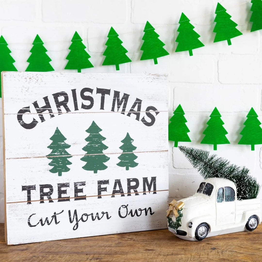 FELT CHRISTMAS TREE BANNER Bonjour Fête  Bonjour Fete - Party Supplies