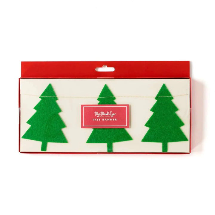 FELT CHRISTMAS TREE BANNER Bonjour Fête  Bonjour Fete - Party Supplies