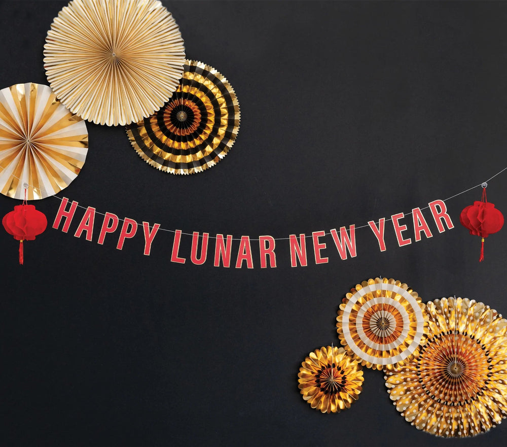 HAPPY LUNAR NEW YEAR BANNER My Mind's Eye Lunar New Year Bonjour Fete - Party Supplies