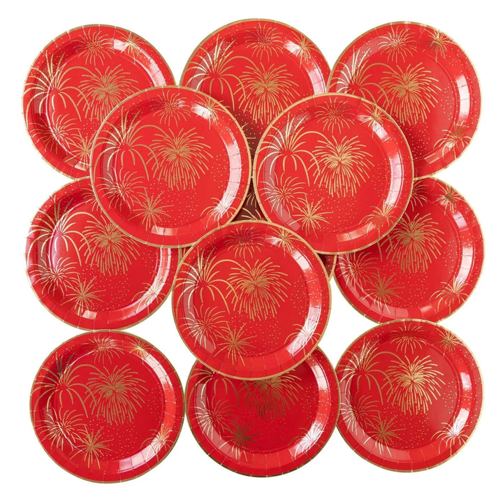 LUNAR NEW YEAR FIREWORKS PLATES My Mind's Eye Lunar New Year Bonjour Fete - Party Supplies
