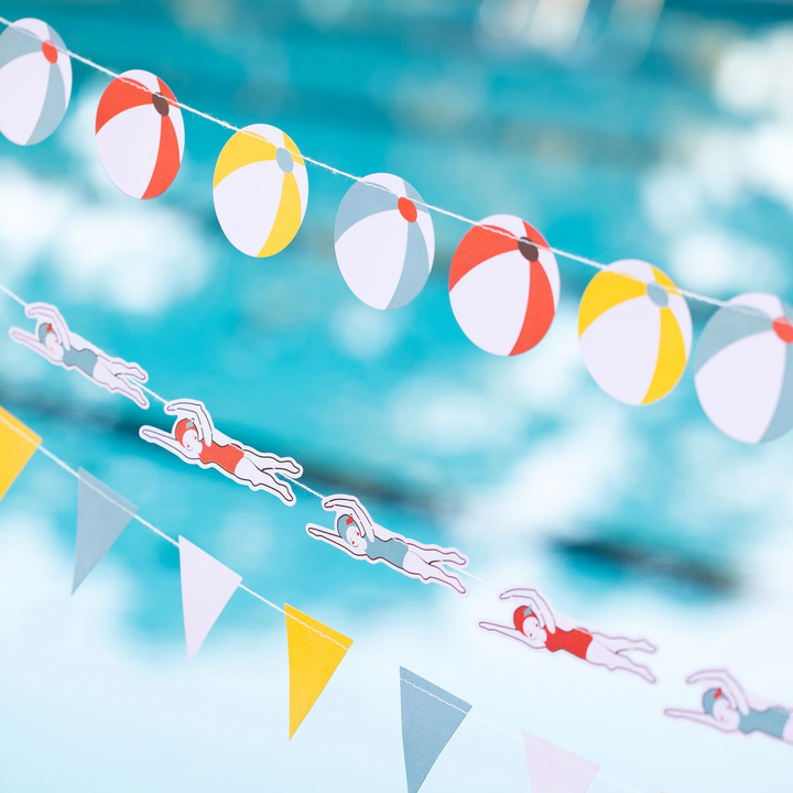 POOL PARTY MINI BANNER KIT My Mind's Eye Garlands & Banners Bonjour Fete - Party Supplies