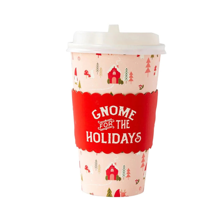 GNOME FOR THE HOLIDAYS COFFEE CUPS My Mind's Eye Bonjour Fete - Party Supplies