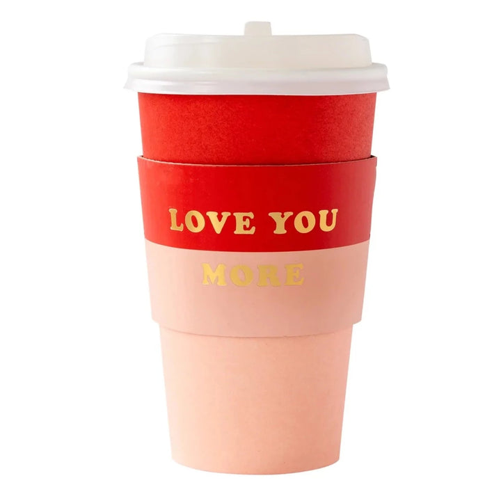 PLTG154 - Love You More Block To-Go Cups (8 ct) My Mind’s Eye 0 Faire Bonjour Fete - Party Supplies