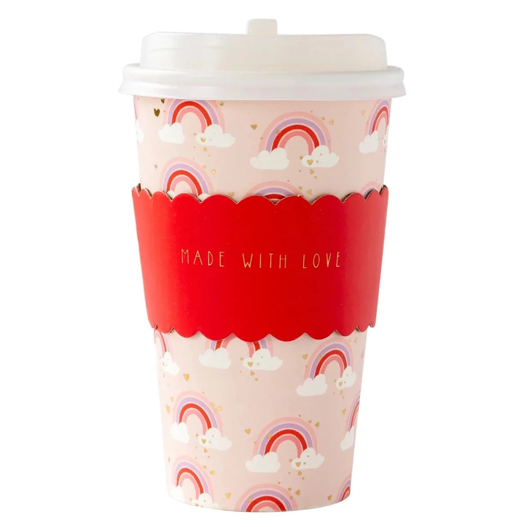PLTG159 - Made With Love Rainbows To-Go Cups (8 ct) My Mind’s Eye 0 Faire Bonjour Fete - Party Supplies