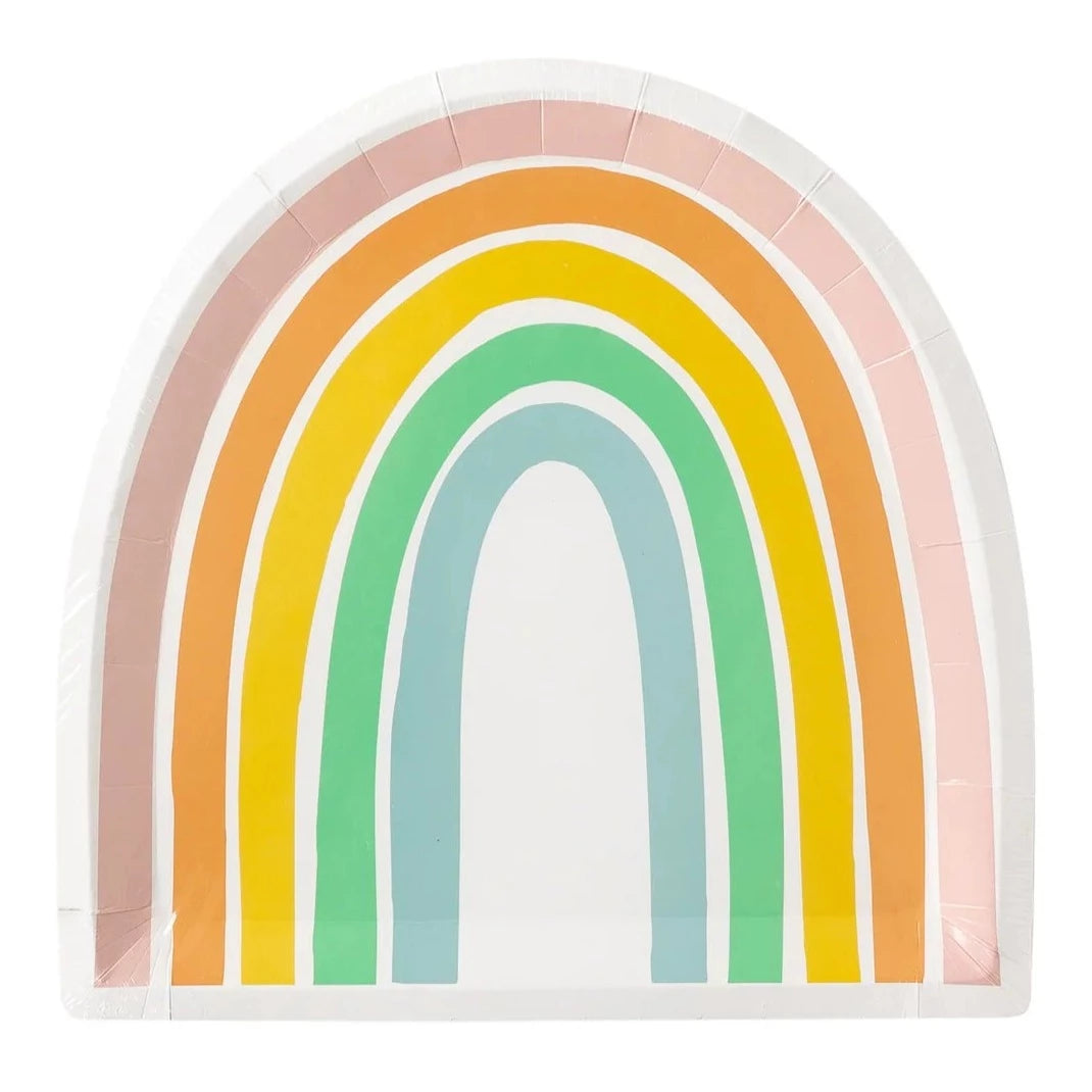 RAINBOW SHAPED PLATES My Mind’s Eye Plates Bonjour Fete - Party Supplies