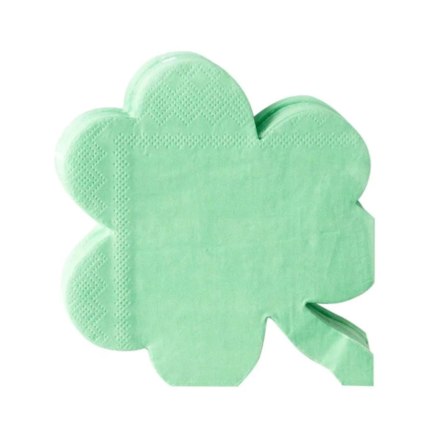SHAMROCK SHAPED COCKTAIL NAPKINS My Mind’s Eye Napkins Bonjour Fete - Party Supplies