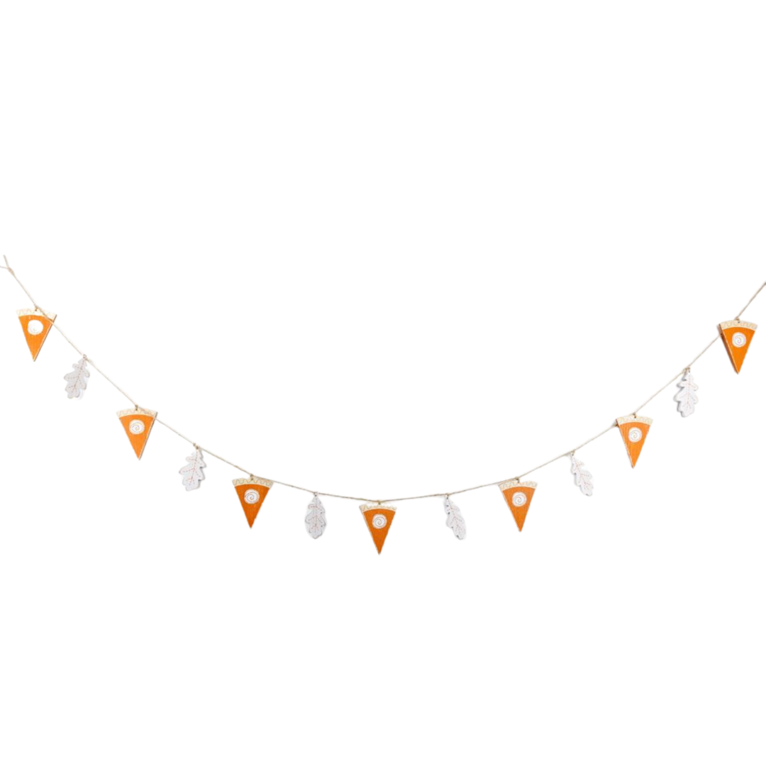 PUMPKIN PIE WOOD GARLAND Adams & Co. Garlands & Banners Bonjour Fete - Party Supplies