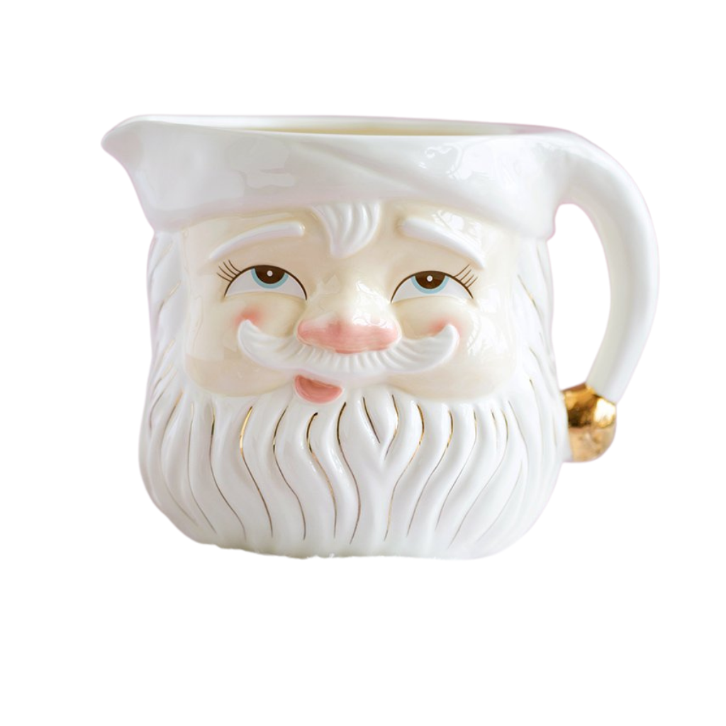 PAPA NOEL SANTA PITCHER BY GLITTERVILLE (WHITE SKIN TONE) Glitterville Holiday Home & Entertaining Bonjour Fete - Party Supplies