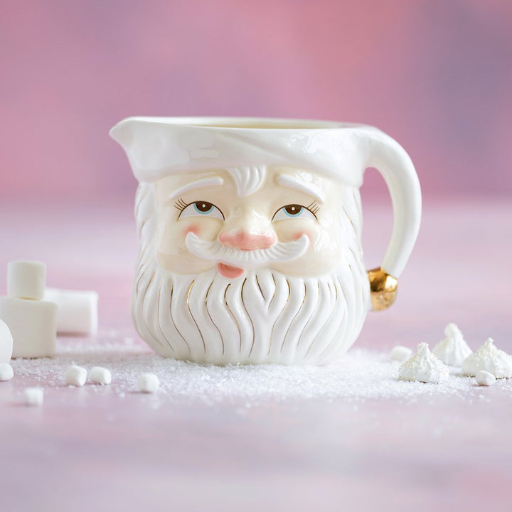 PAPA NOEL SANTA PITCHER BY GLITTERVILLE (WHITE SKIN TONE) Glitterville Holiday Home & Entertaining Bonjour Fete - Party Supplies