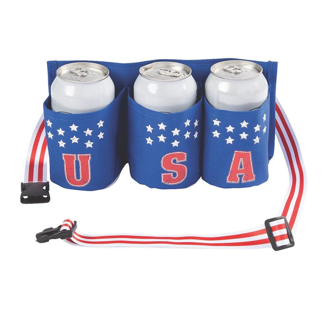 PATRIOTIC DRINK HOLSTER Fun Express Bonjour Fete - Party Supplies
