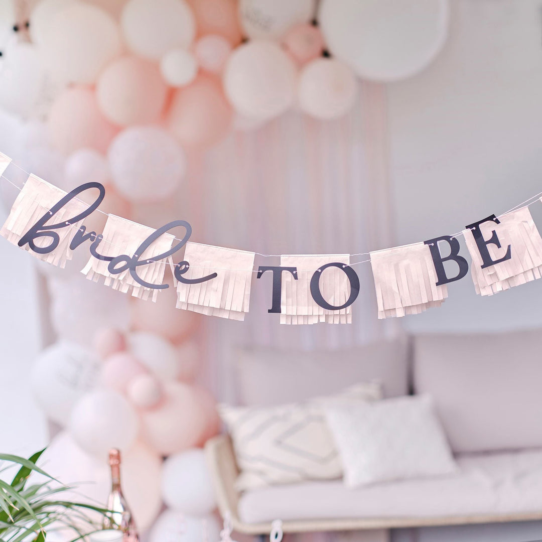 PINK BRIDE TO BE BANNER Ginger Ray UK Bonjour Fete - Party Supplies