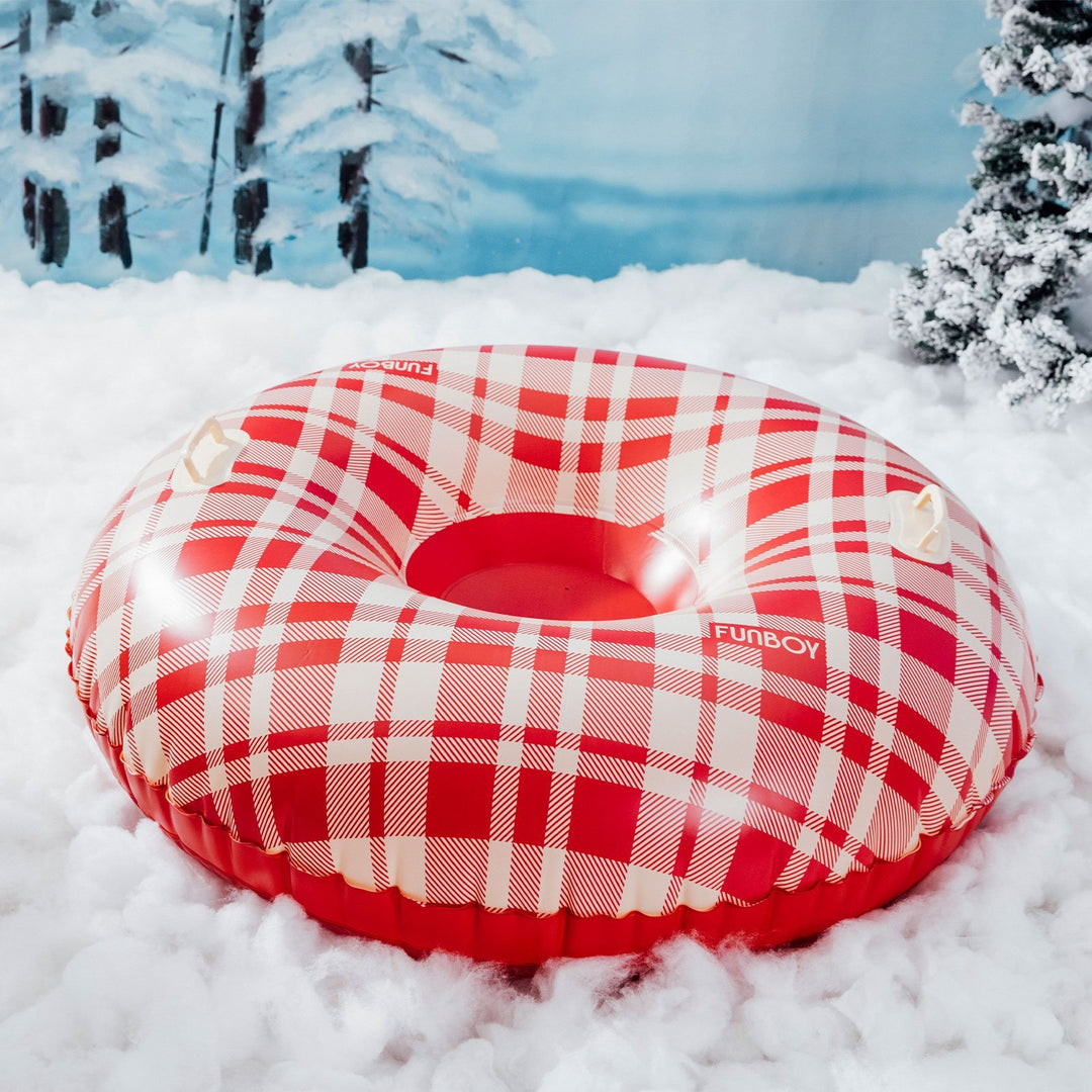 RETRO PLAID SNOW TUBE FUNBOY Christmas Activity Bonjour Fete - Party Supplies
