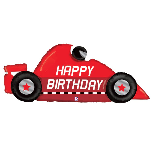RACE CAR BIRTHDAY BALLOON LA Balloons Bonjour Fete - Party Supplies