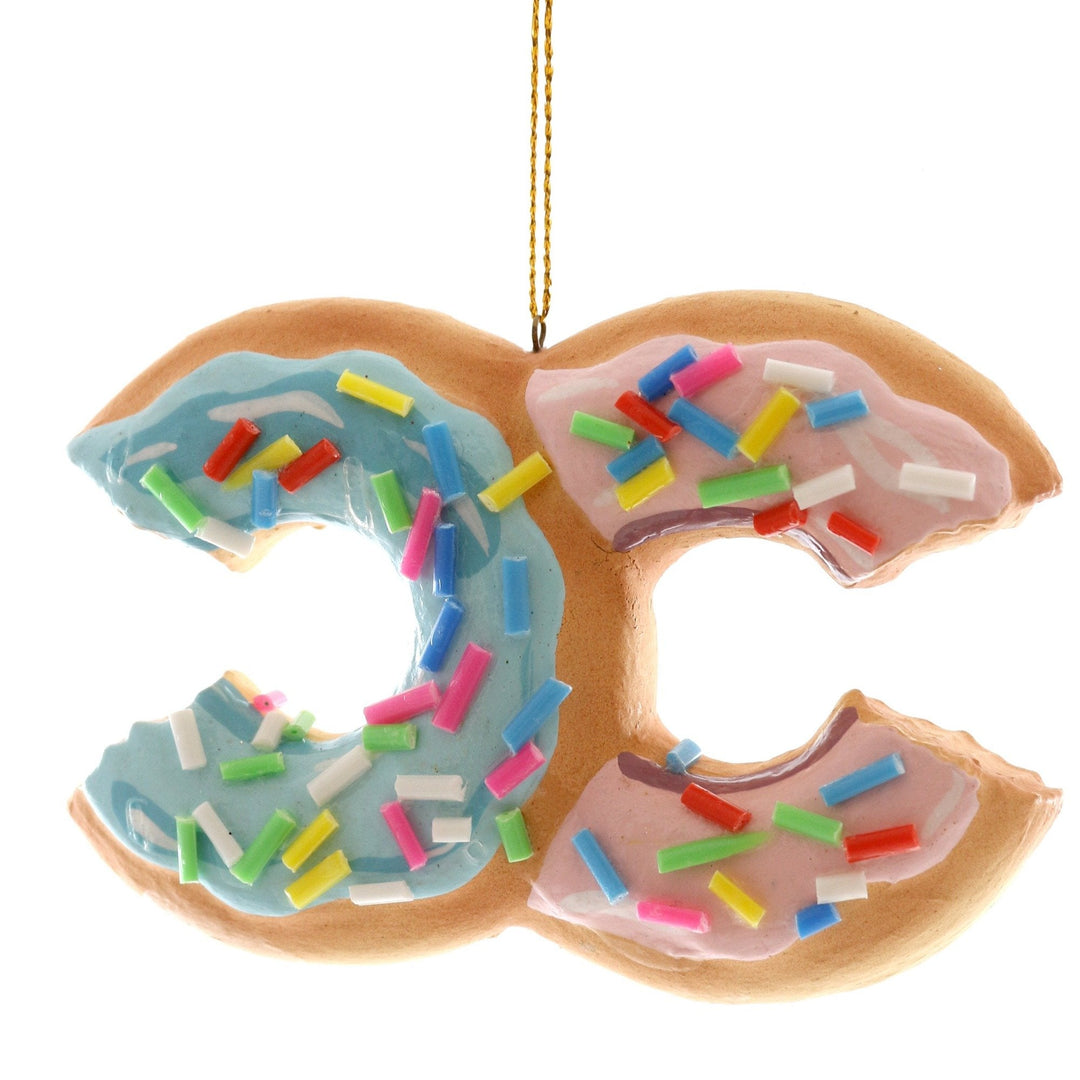 HIGH FASHION DONUT CHRISTMAS ORNAMENT BY CODY FOSTER Cody Foster Co. Christmas Ornament Bonjour Fete - Party Supplies